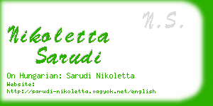 nikoletta sarudi business card